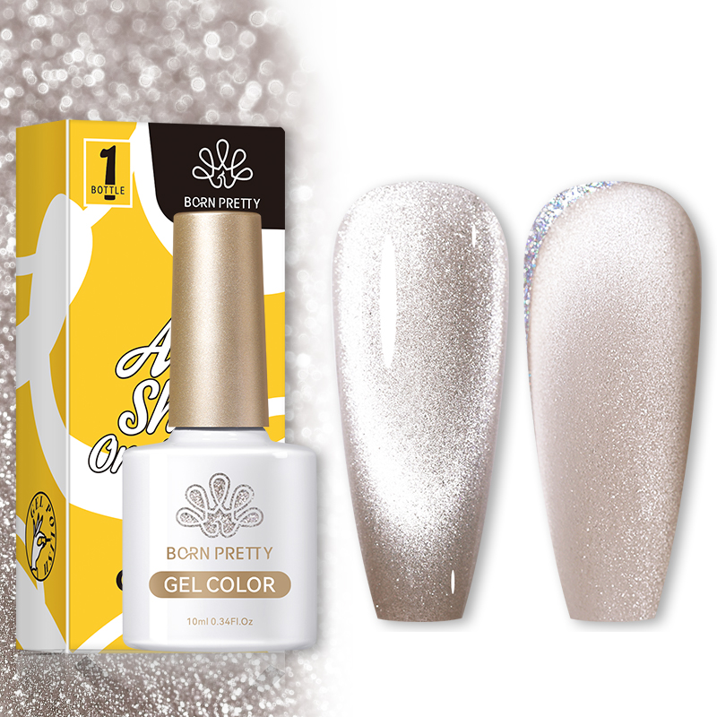 

Born Pretty, Гель-лак "Sea Blue Cat Magnetic Gel" SB-10 56466-10, 10 мл, Серебристый