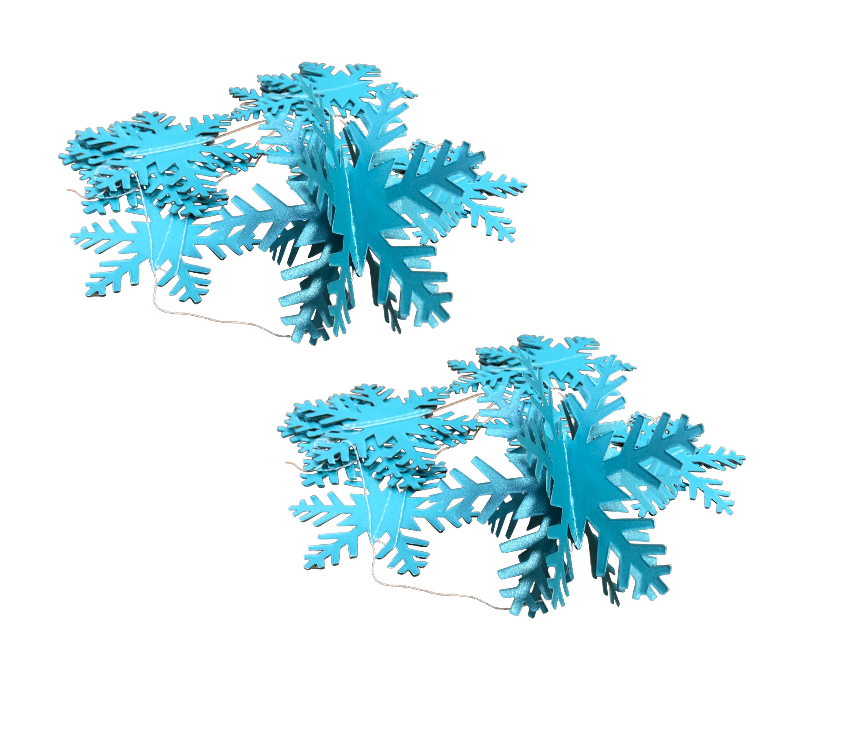 Гирлянда-растяжка COSY Рождественские снежинки ЮВ_А1-86/80196(С1-1)-ГОЛ/2 300 см голубой