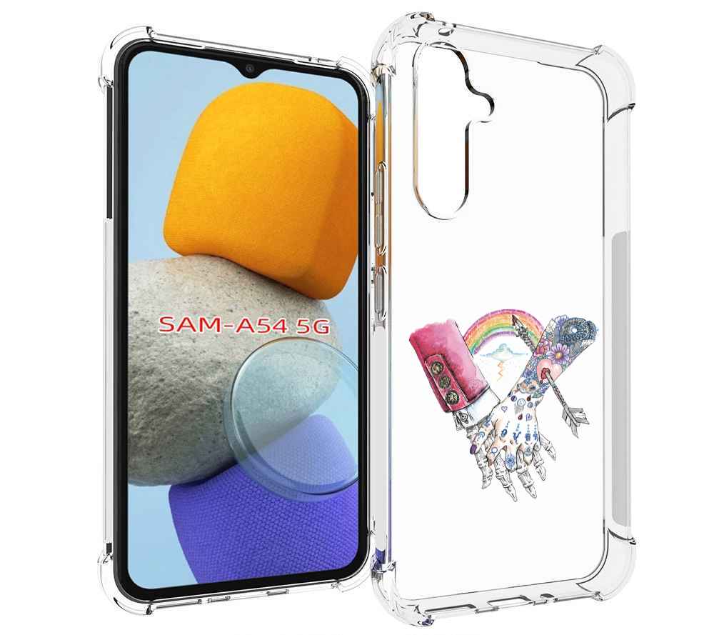 

Чехол MyPads абстракция руки в татуировках для Samsung Galaxy A54, Tocco