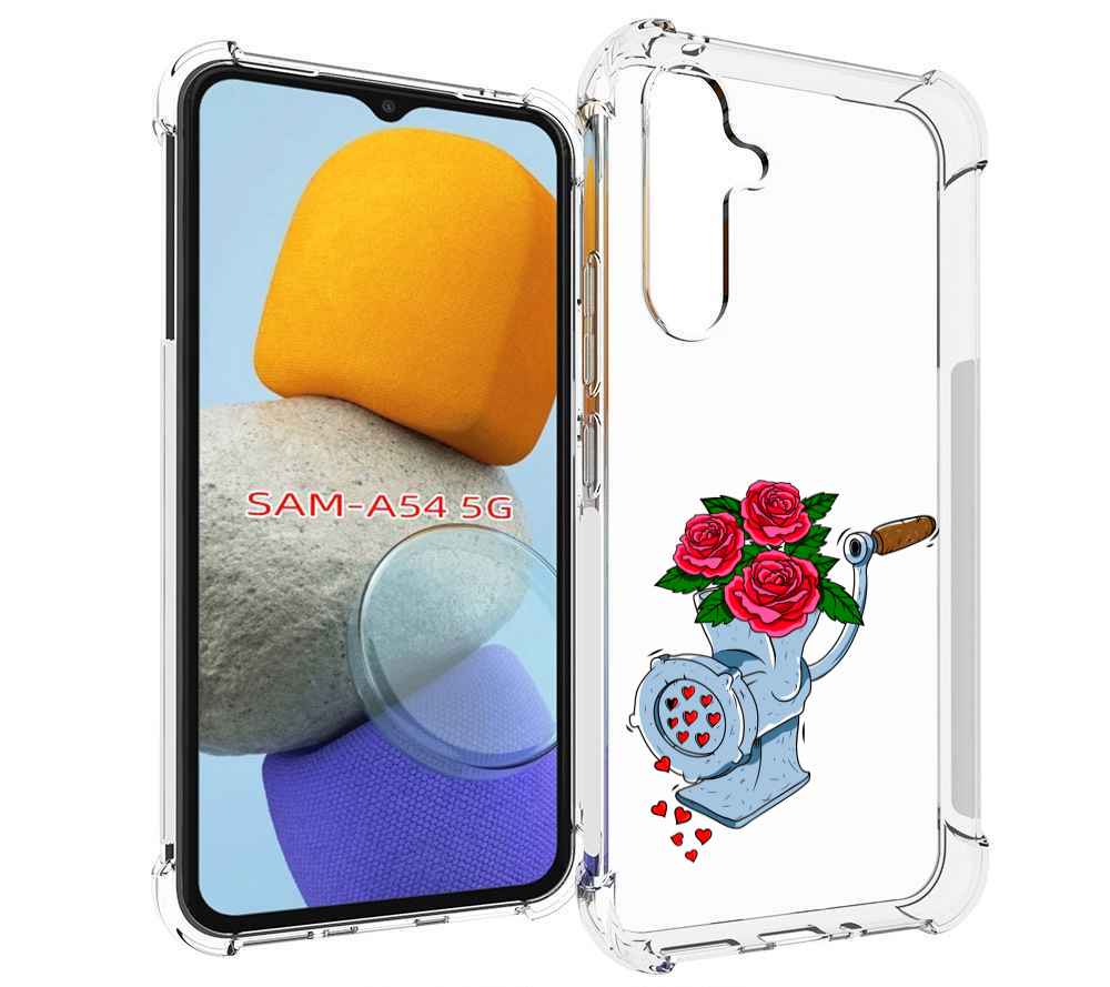 

Чехол MyPads Цветочные сердца для Samsung Galaxy A54, Tocco