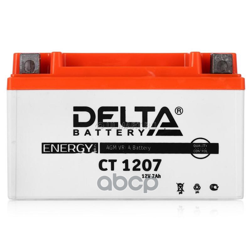 Мотоаккумулятор стартерный DELTA CT 1207 (YTX7A-BS)