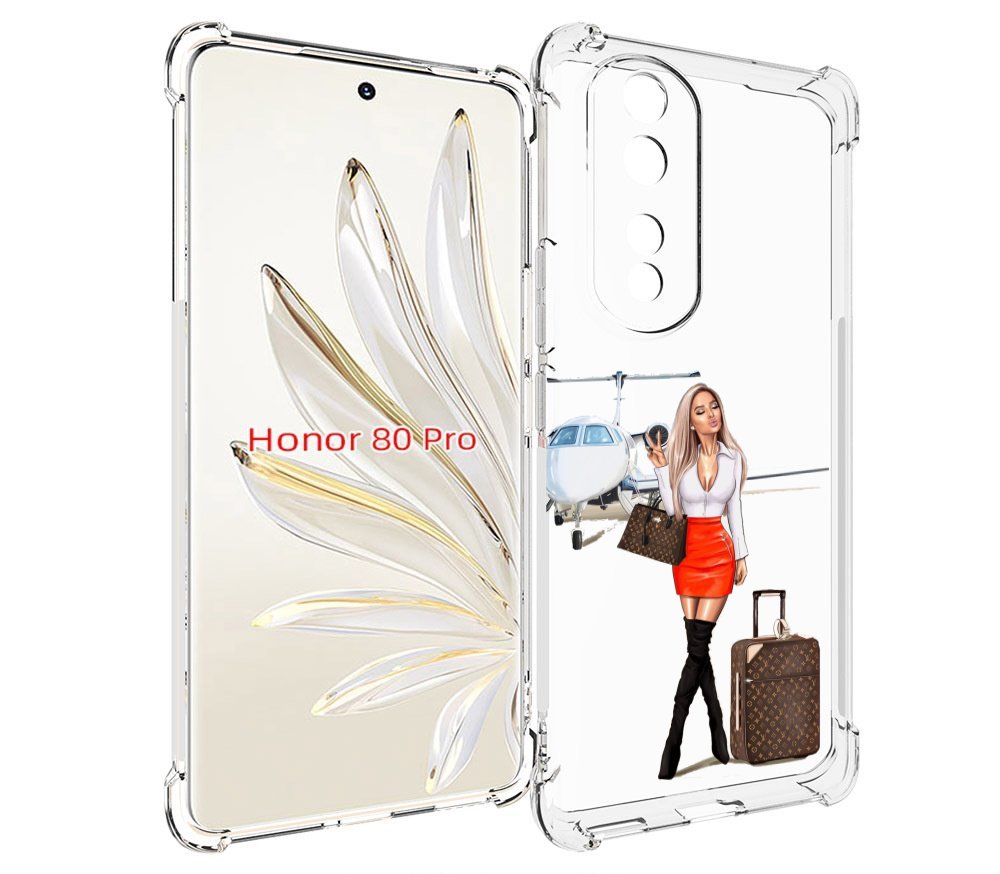 

Чехол MyPads Деловая-девушка женский для Honor 80 Pro, Прозрачный, Tocco