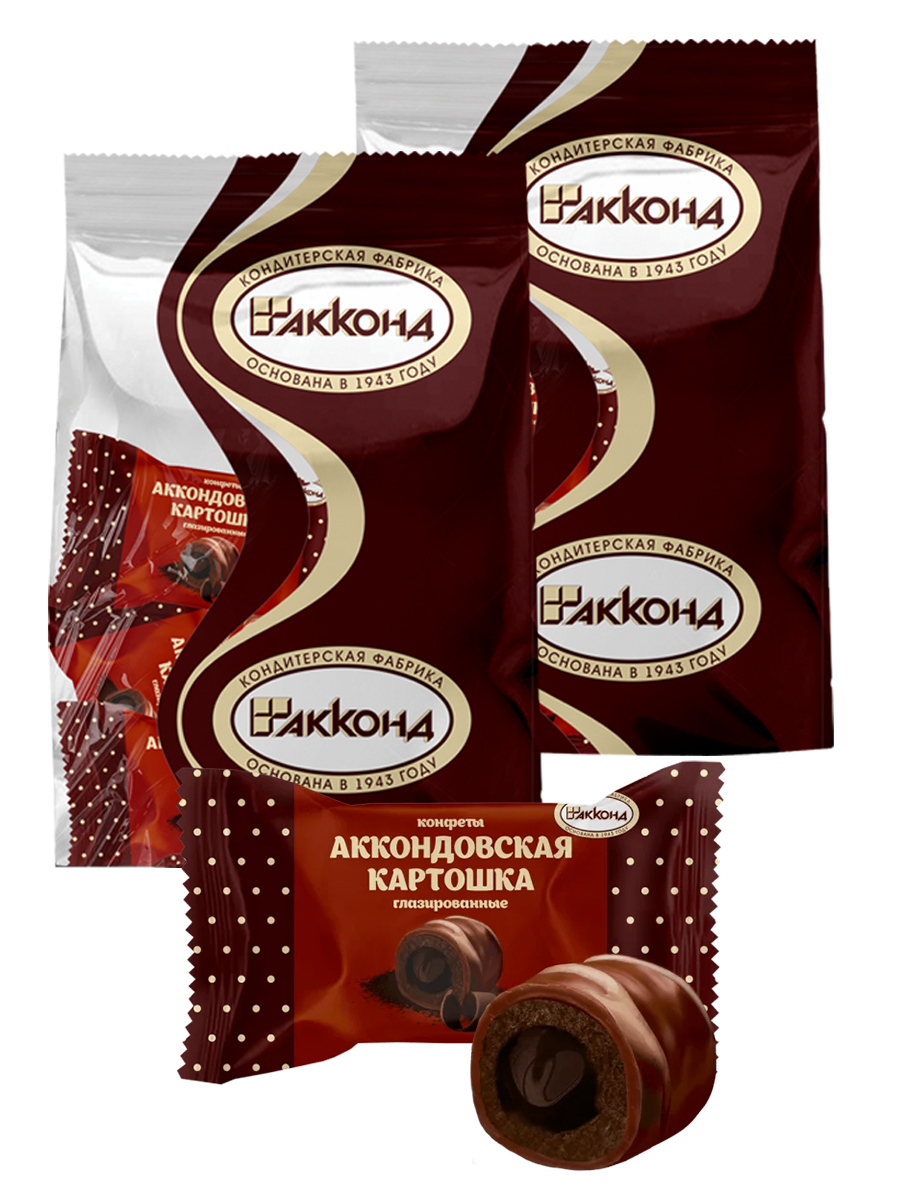 

Конфеты Акконд Аккондовская картошка в шоколаде, 500 г х 2 шт, 119381856