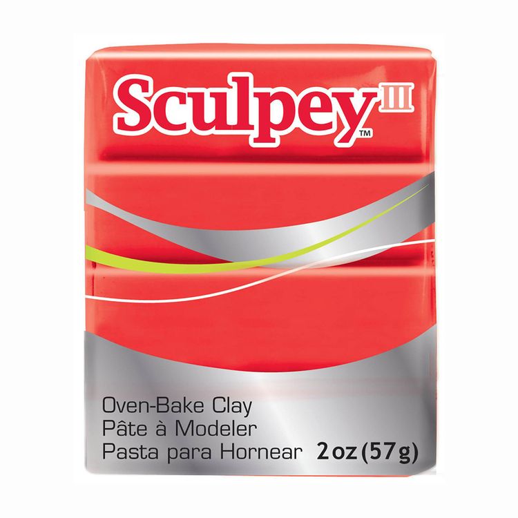

Полимерная глина Sculpey III, цвет 583 ярко-красный, 42 г
