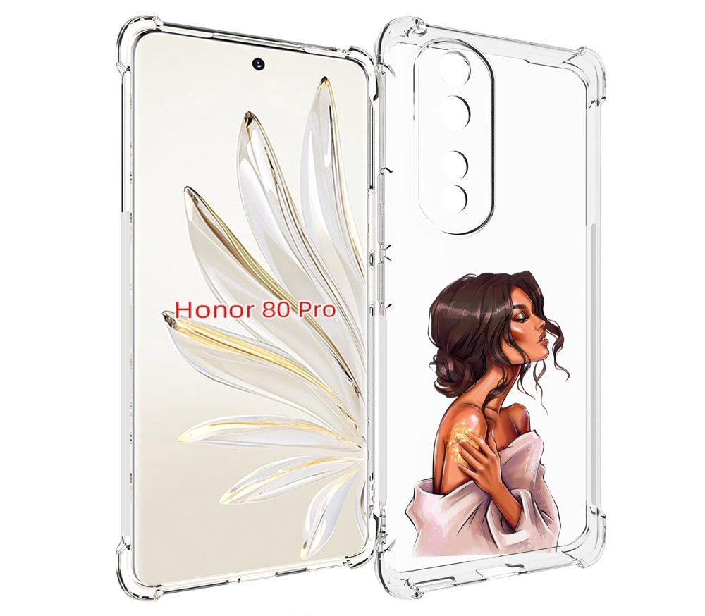 

Чехол MyPads Девушка-нежная женский для Honor 80 Pro, Прозрачный, Tocco