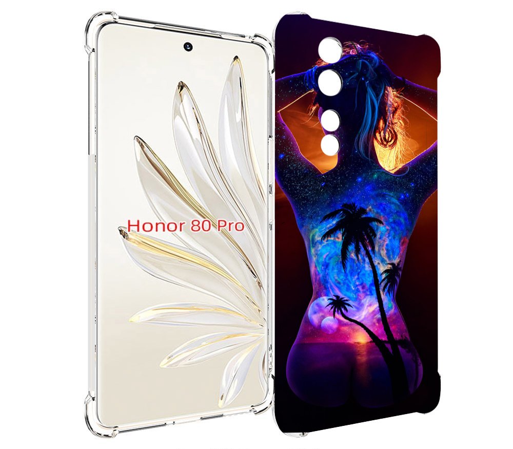 

Чехол MyPads Девушка-и-пальмы женский для Honor 80 Pro, Прозрачный, Tocco