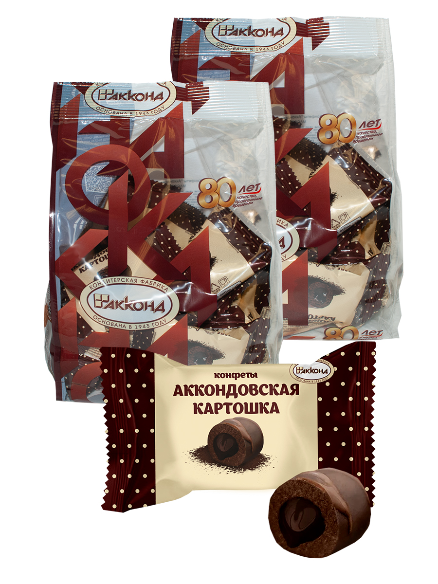 

Конфеты Акконд Аккондовская картошка, 500 г х 2 шт, 12529693