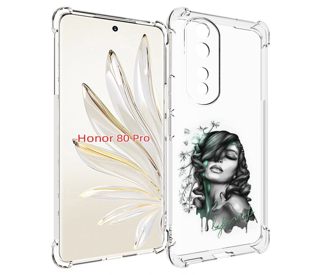 

Чехол MyPads Девушка 2 для Honor 80 Pro, Прозрачный, Tocco