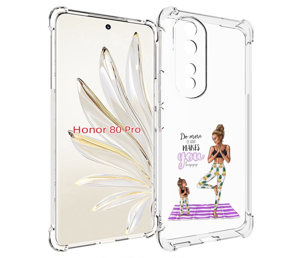 

Чехол MyPads Девочки-в-ананасах для Honor 80 Pro, Прозрачный, Tocco