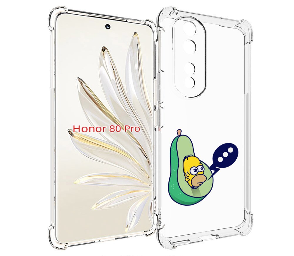 Чехол MyPads Гомер-авокадо для Honor 80 Pro