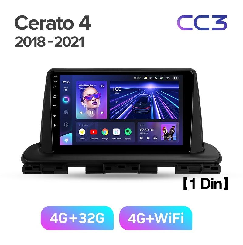 Магнитола TEYES KIA CERATO 4 2018 г CC3 432 ГБ 3189000₽