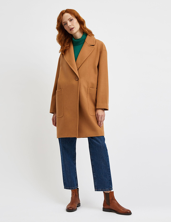 

Пальто женское United Colors of Benetton 21A_2DK65K384 коричневое 42, 21A_2DK65K384
