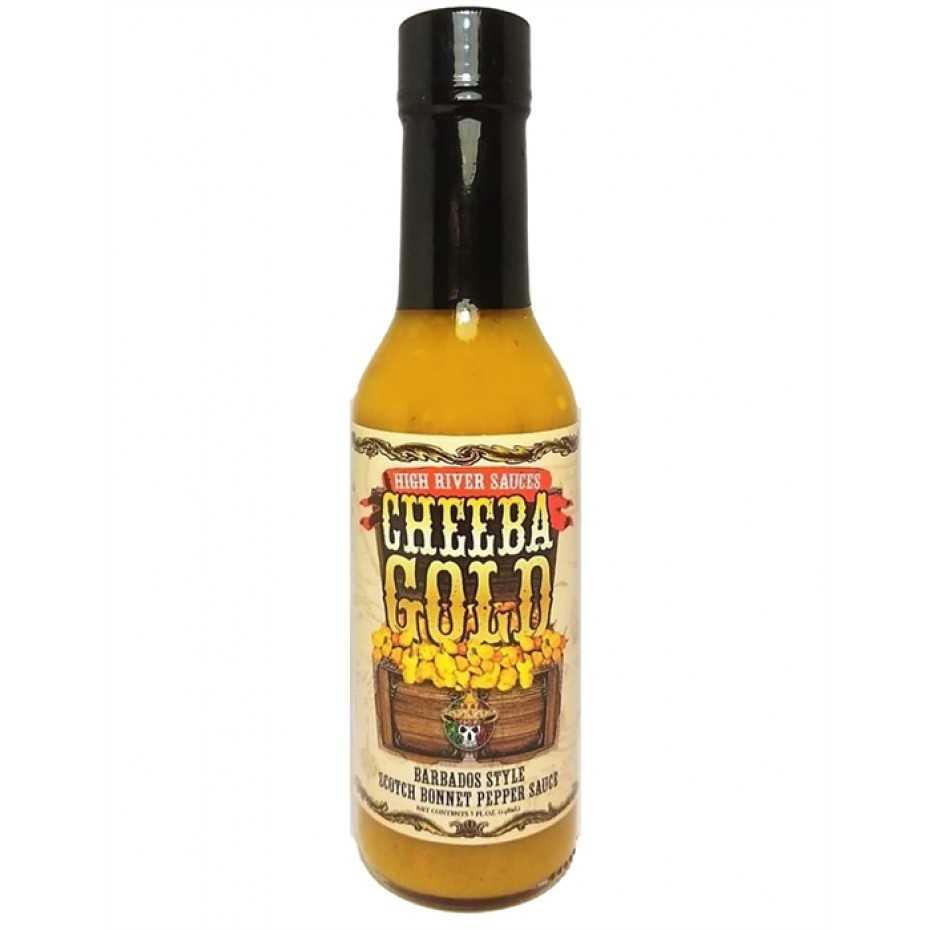 фото Острый соус high river sauces cheeba gold hot sauce, 147 мл.