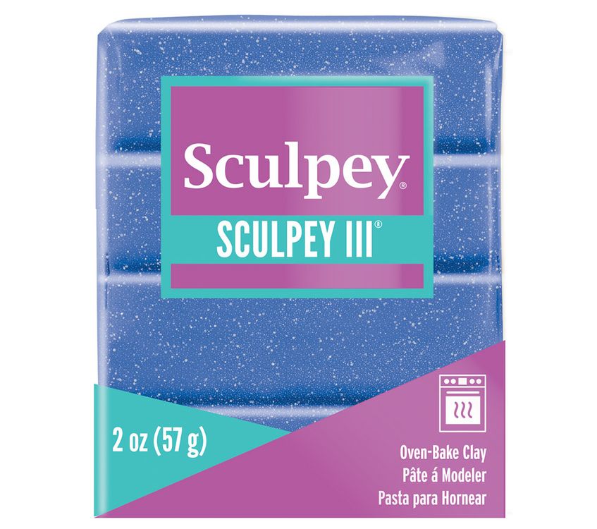 

Полимерная глина Sculpey III 549 синий с блестками, 57 г
