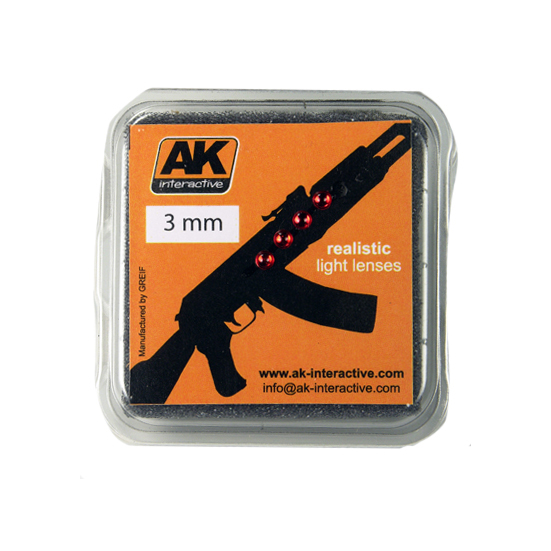 Линзы прозрачные красные AK Interactive RED 3mm