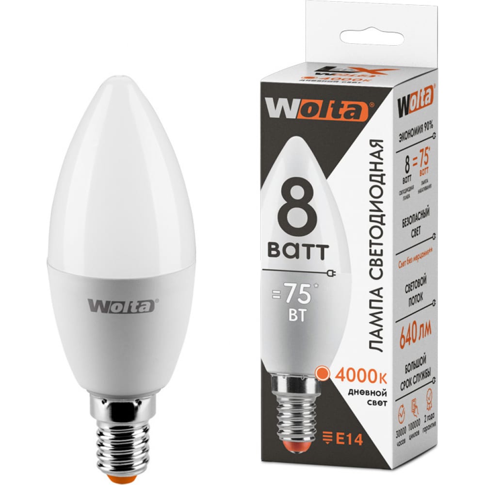 

Светодиодная лампа Wolta 30SC8E14