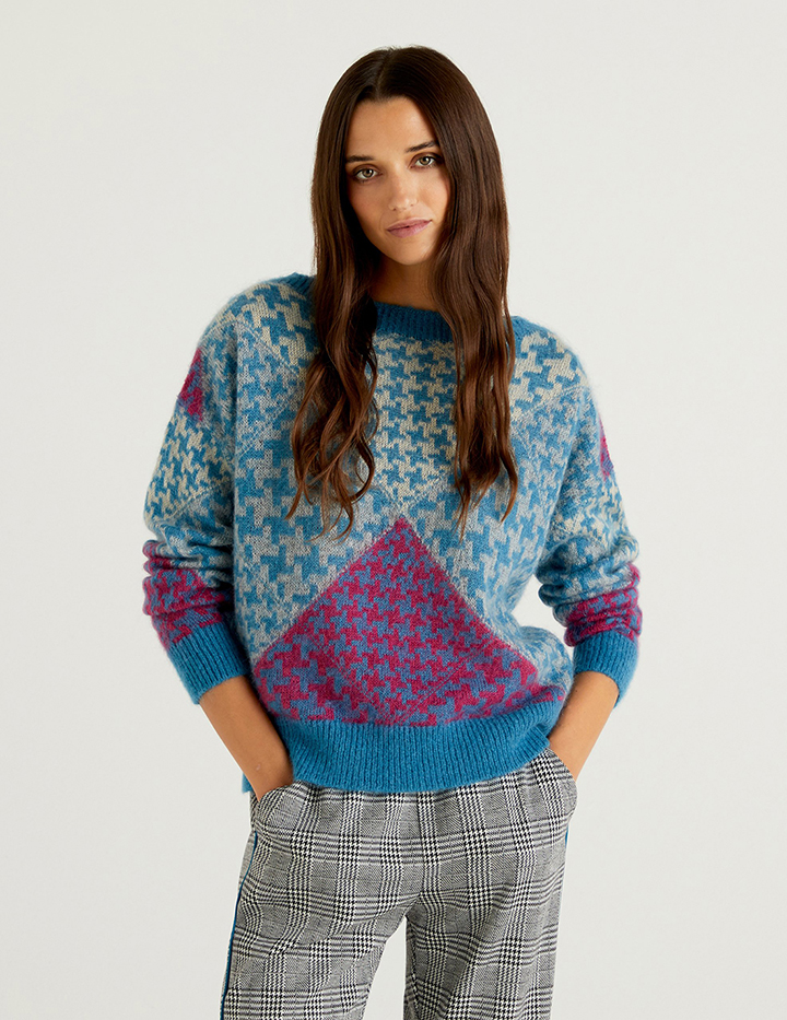 

Джемпер женский United Colors of Benetton 21A_1042E1P28 разноцветный L