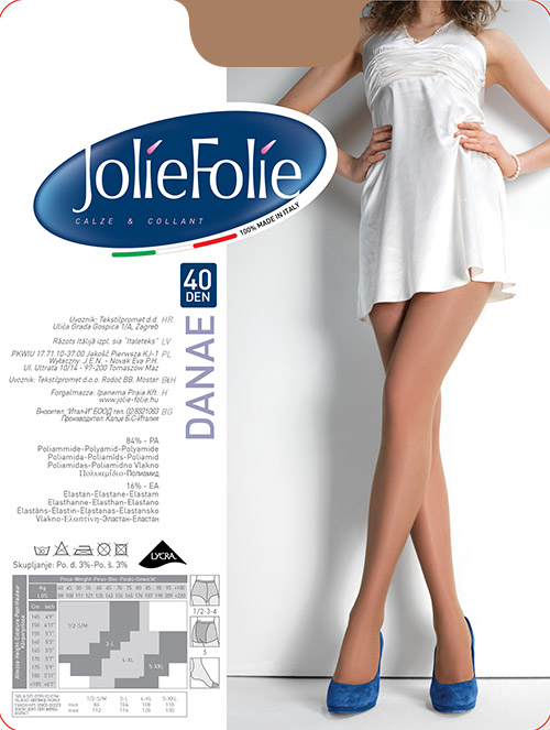 

Колготки женские Jolie Folie JF DANAE 40 черные 4, JF DANAE 40