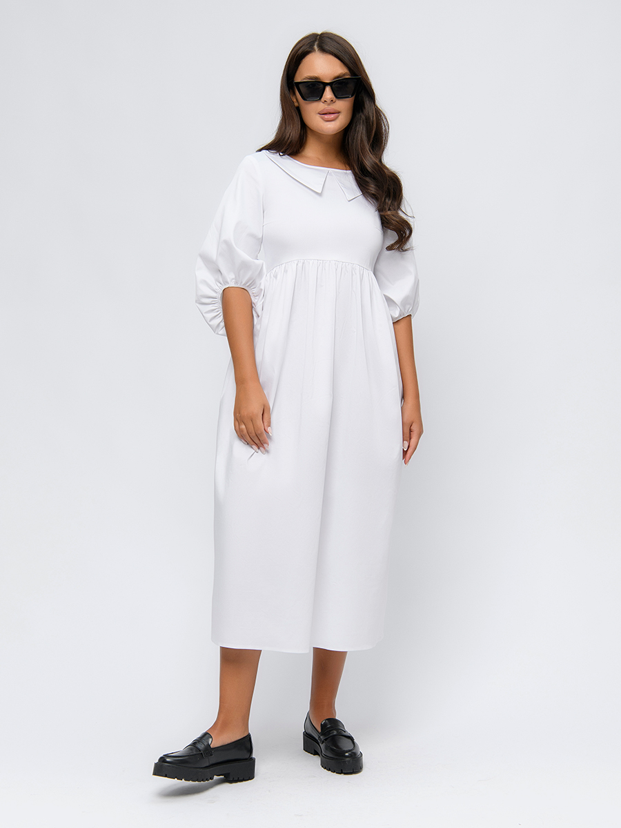 

Платье женское 1001dress 102896 белое 50 RU, Белый, 102896