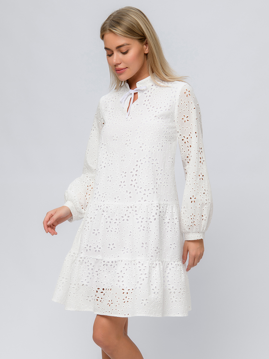 

Платье женское 1001dress 0102861WH белое 40 RU, Белый, 0102861WH