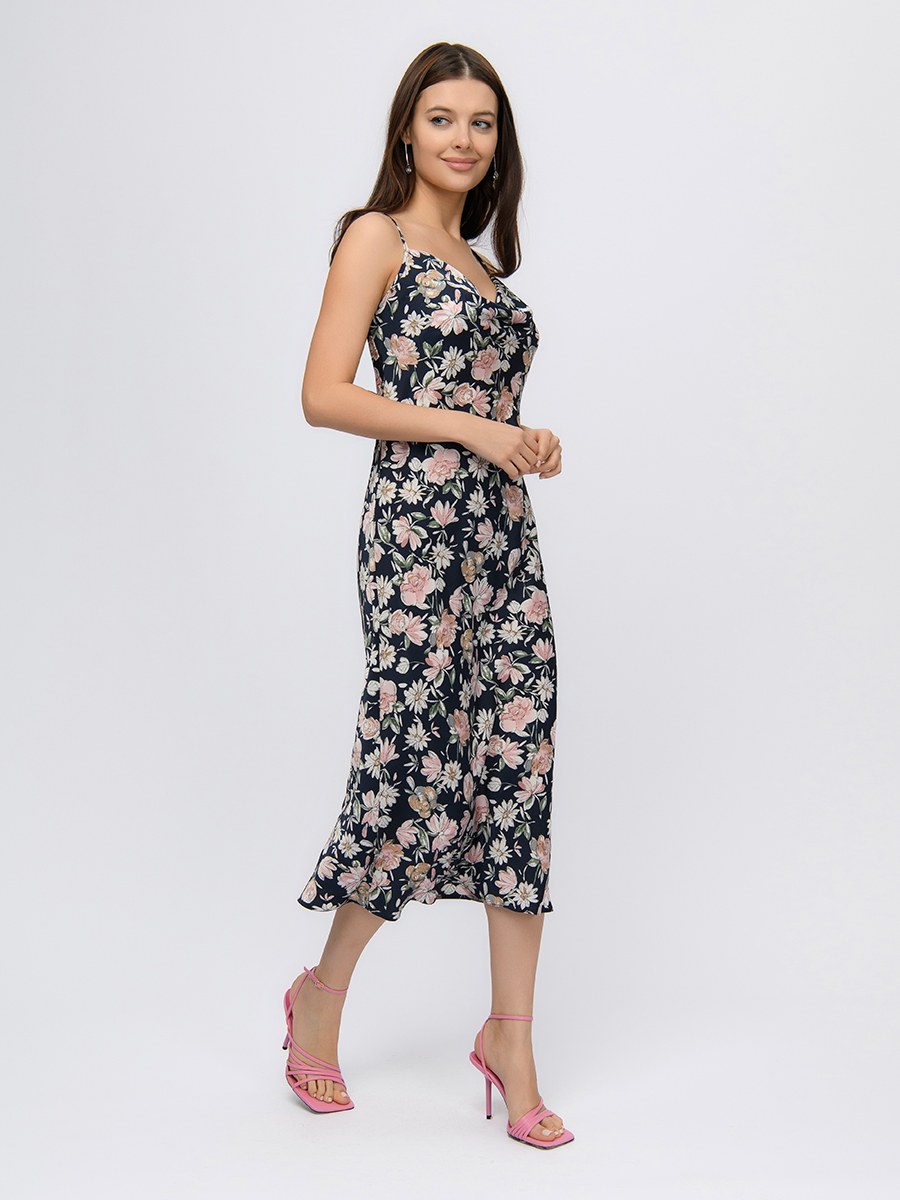 

Платье женское 1001dress 101614 синее 40 RU, Синий, 101614