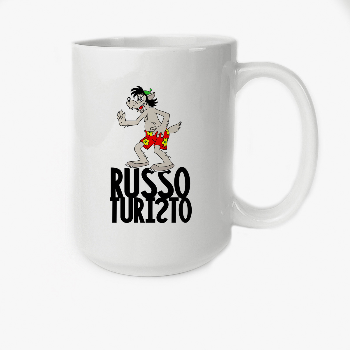 

Кружка CoolPodarok Прикол Волк Russo turisto