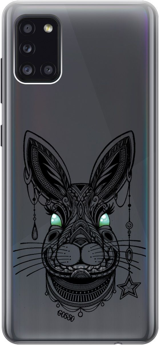 

Силиконовый чехол на Samsung Galaxy A31 "Grand Rabbit" прозрачный, Прозрачный;зеленый, 0