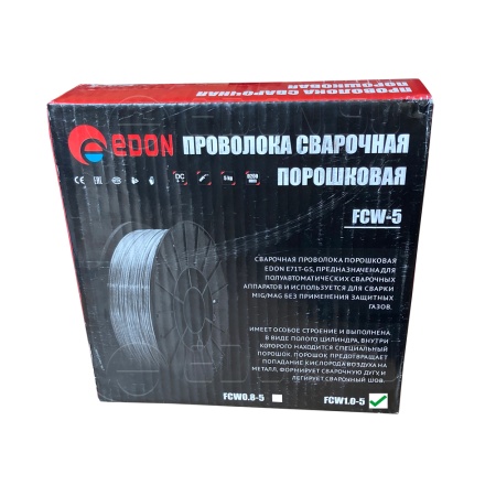 фото Сварочная проволока порошковая edon fcw1.0-5 (1,0 мм 5,0 кг d200)