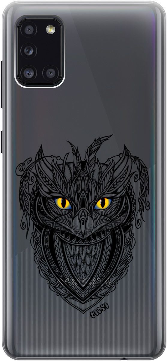 

Силиконовый чехол на Samsung Galaxy A31 "Grand Owl" прозрачный, Прозрачный;желтый, 0