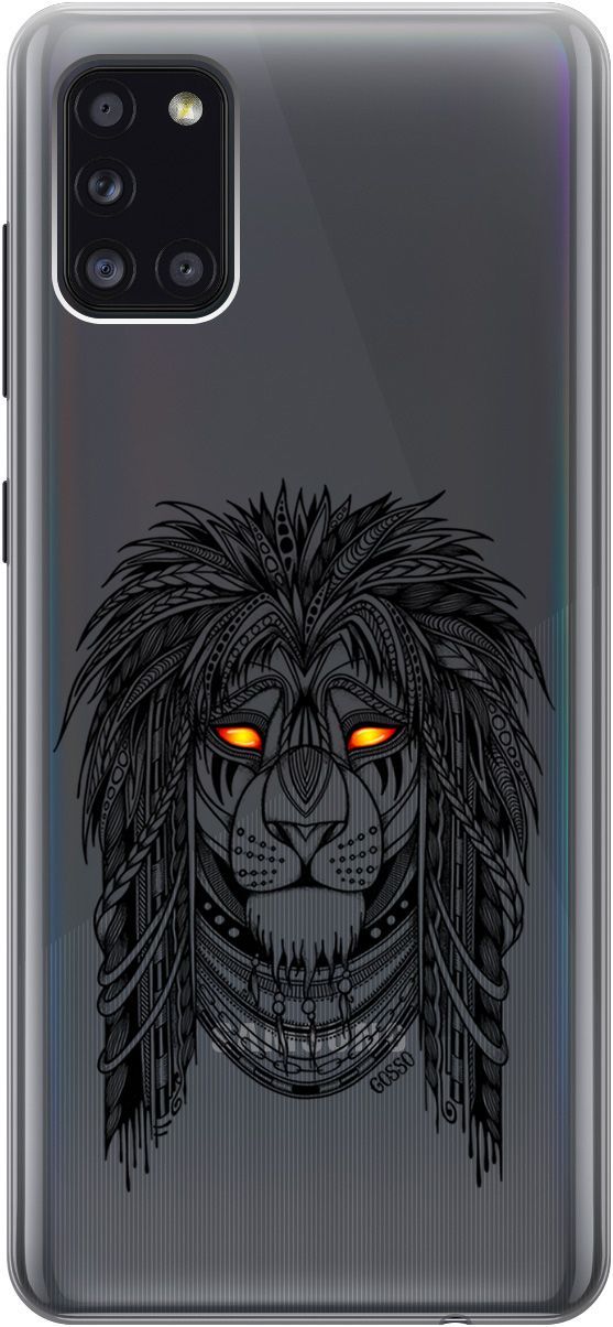

Силиконовый чехол на Samsung Galaxy A31 "Grand Leo" прозрачный, Прозрачный;красный, 0