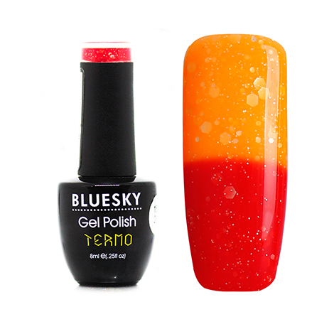 

BlueSky, Гель-лак Termo #007, 8 мл (алый/ярко-оранжевый), Красный