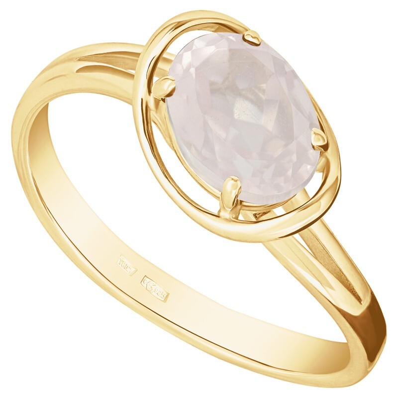 

Кольцо из серебра с розовым кварцем LAZURIT-ONLINE 7729YG р.22, 7729YG