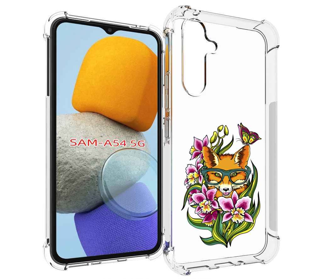 

Чехол MyPads Лиса в цветах для Samsung Galaxy A54, Tocco