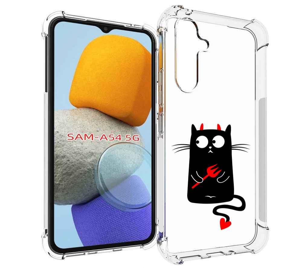 

Чехол MyPads Кот демон для Samsung Galaxy A54, Tocco