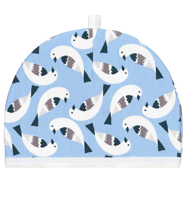 Шапка immimi Птички ORGANIC фланелевая голубая (размер 056, для детей от 0 до 1 мес.)