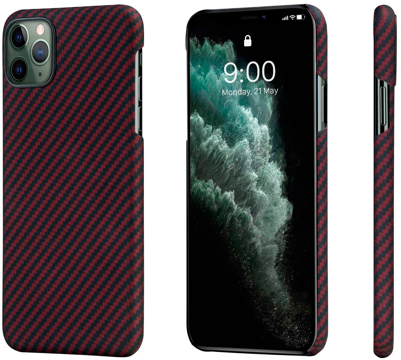 

Чехол для iPhone 11 Pro Pitaka Magcase Red Twill, Белый