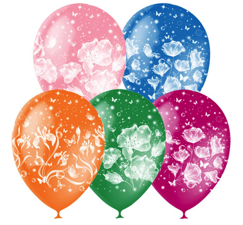 Воздушные шары Фантазия, M12/30 см, пастель+декор, 25 штук Поиск
