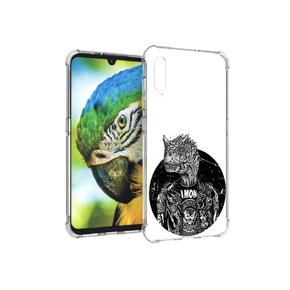 

Чехол MyPads Tocco для Xiaomi Mi 9 динозавр в куртке (PT126035.255.328), Прозрачный, Tocco