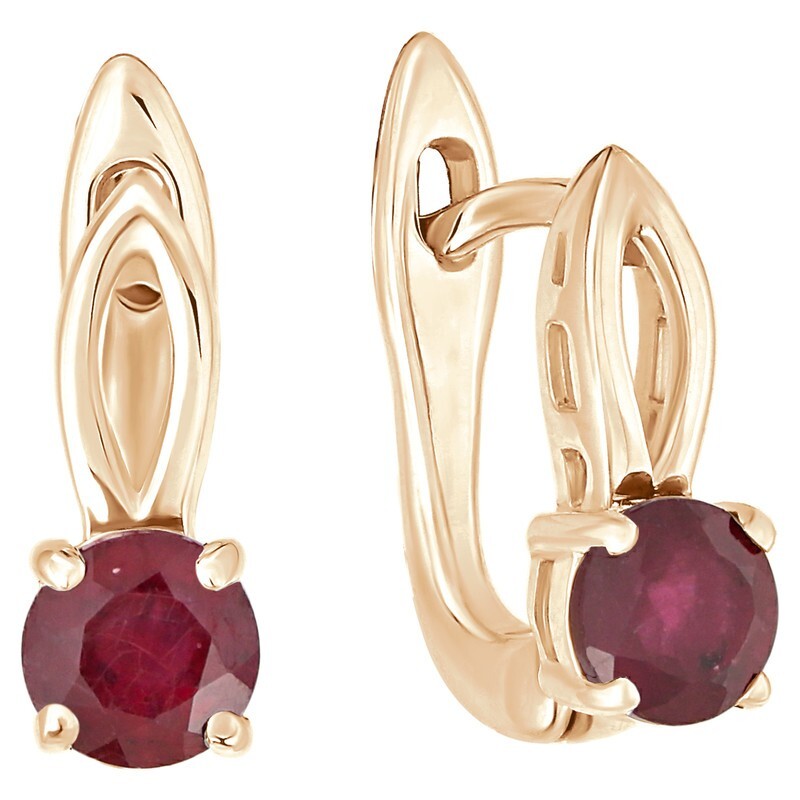 

Серьги из серебра с рубином LAZURIT-ONLINE 7719PG, 7719PG