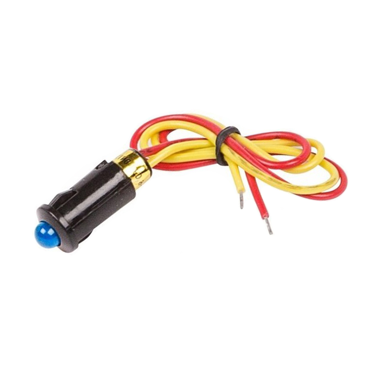 Индикатор Rexant 36-4711, d 8, 12 В, синий LED, с проводом коннектор с проводом arlight arl u15 wire rgb 24v 022061