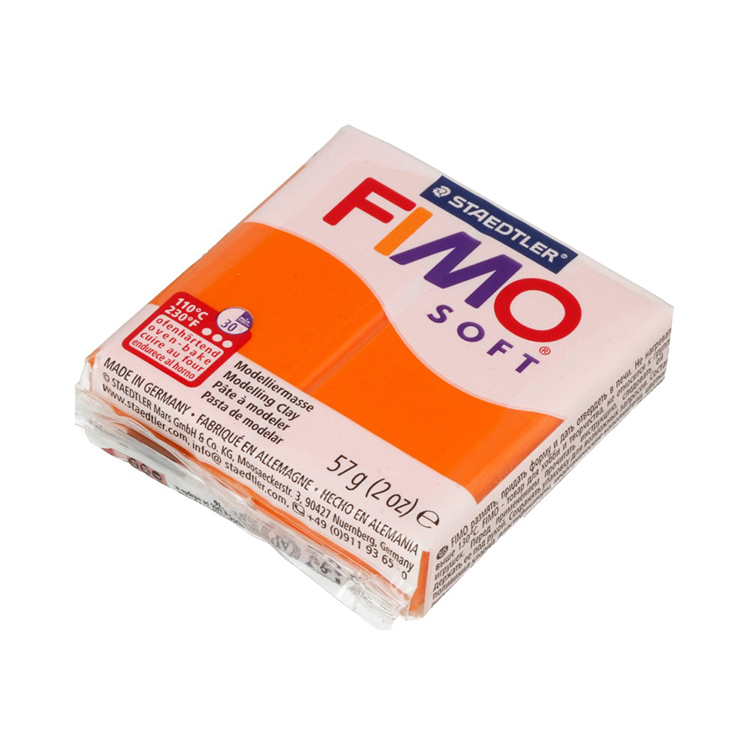 

Полимерная глина FIMO Soft, цвет мандарин, 57 г, Оранжевый