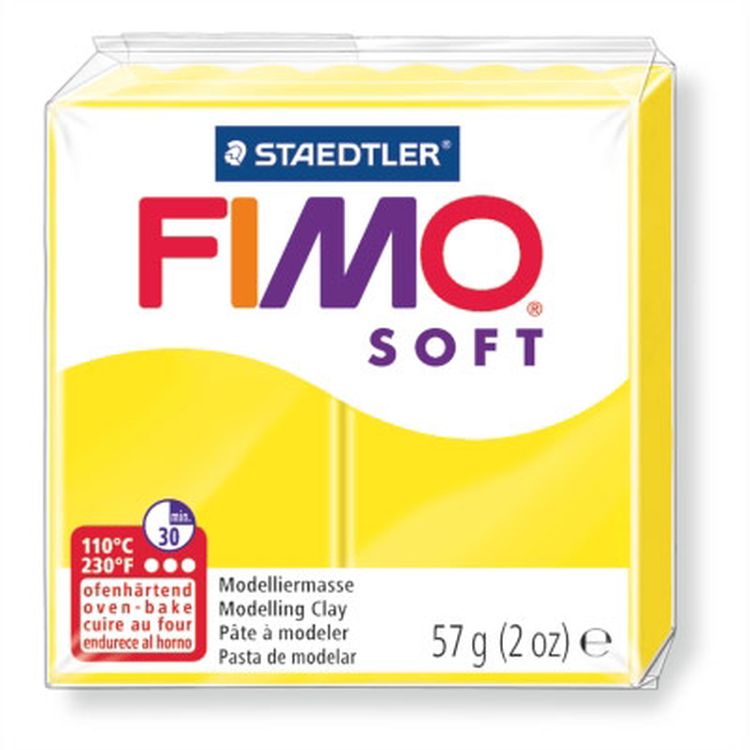 Полимерная глина FIMO Soft, цвет лимонный, 57 г