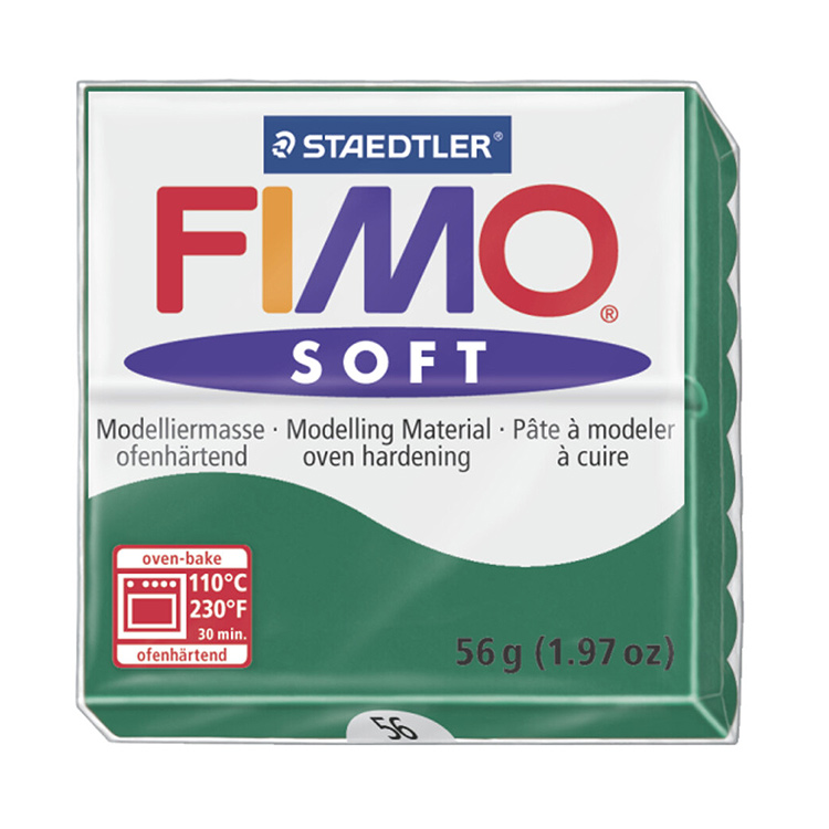 Полимерная глина FIMO Soft, цвет изумруд, 57 г