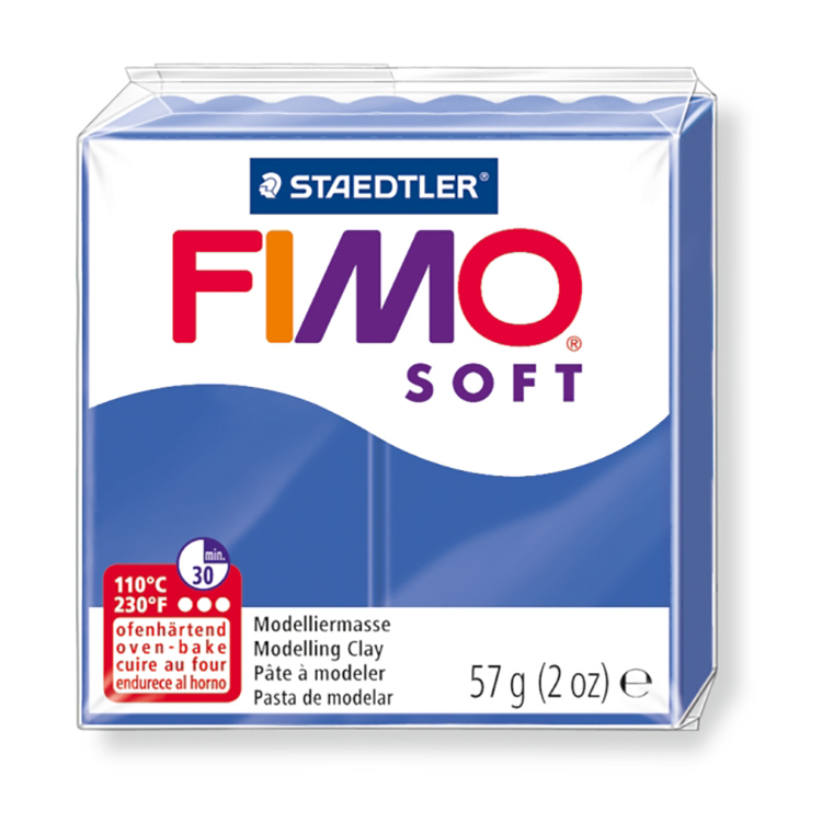 Полимерная глина FIMO Soft, цвет блестящий синий, 57 г