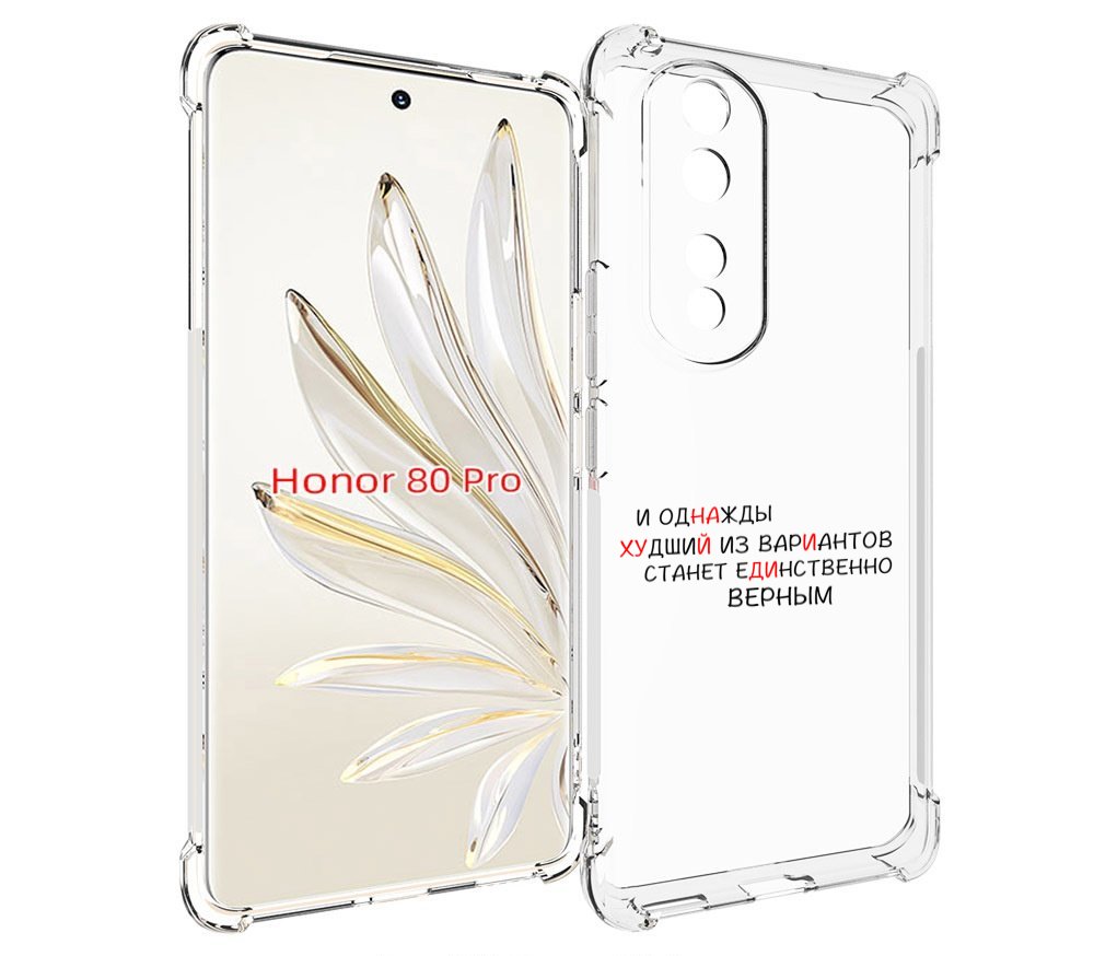 

Чехол MyPads Верный-вариант для Honor 80 Pro, Прозрачный, Tocco