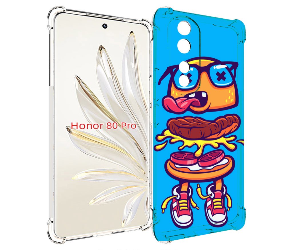 

Чехол MyPads Бургер с очками для Honor 80 Pro, Прозрачный, Tocco