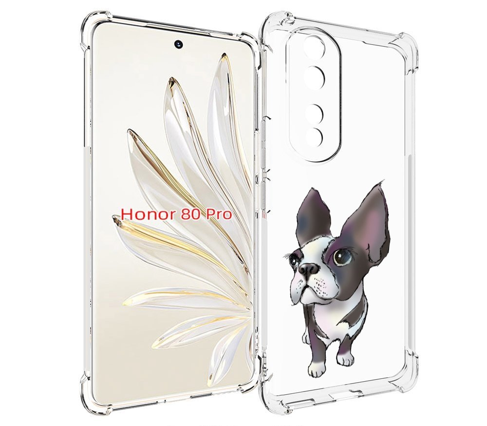

Чехол MyPads Бульдожка для Honor 80 Pro, Прозрачный, Tocco