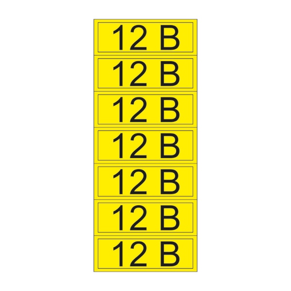 Наклейка Rexant знак электробезопасности «12 В», 3,5х10см, (1 лист 7 шт)