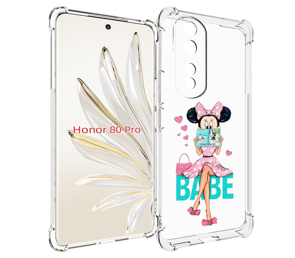 

Чехол MyPads Бейби-микки для Honor 80 Pro, Прозрачный, Tocco