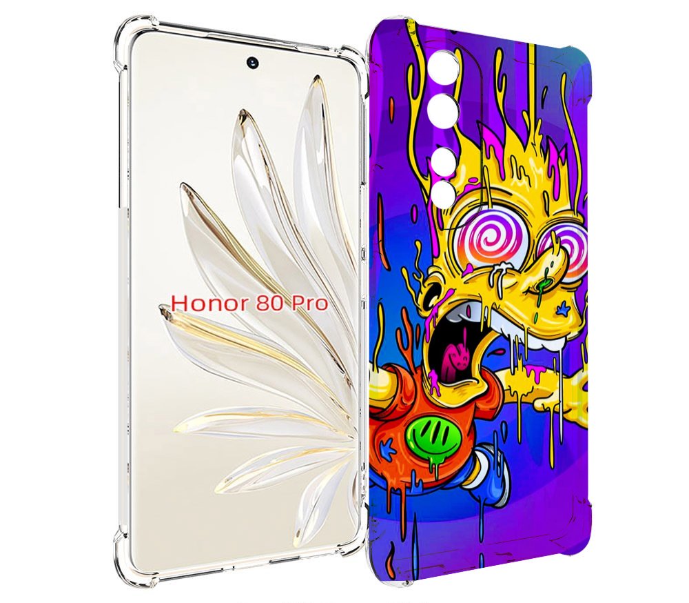 

Чехол MyPads Барт-арт-стрит для Honor 80 Pro, Прозрачный, Tocco